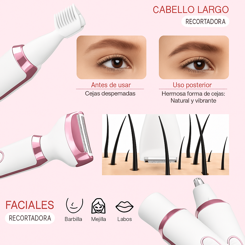 Depiladora Facial y Corporal 4 en 1  -Adiós Vellos