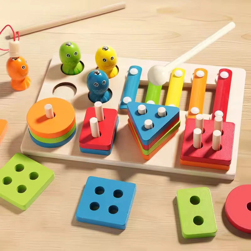 Juego Didáctico & Pesca Montessori                     3 en 1🎣