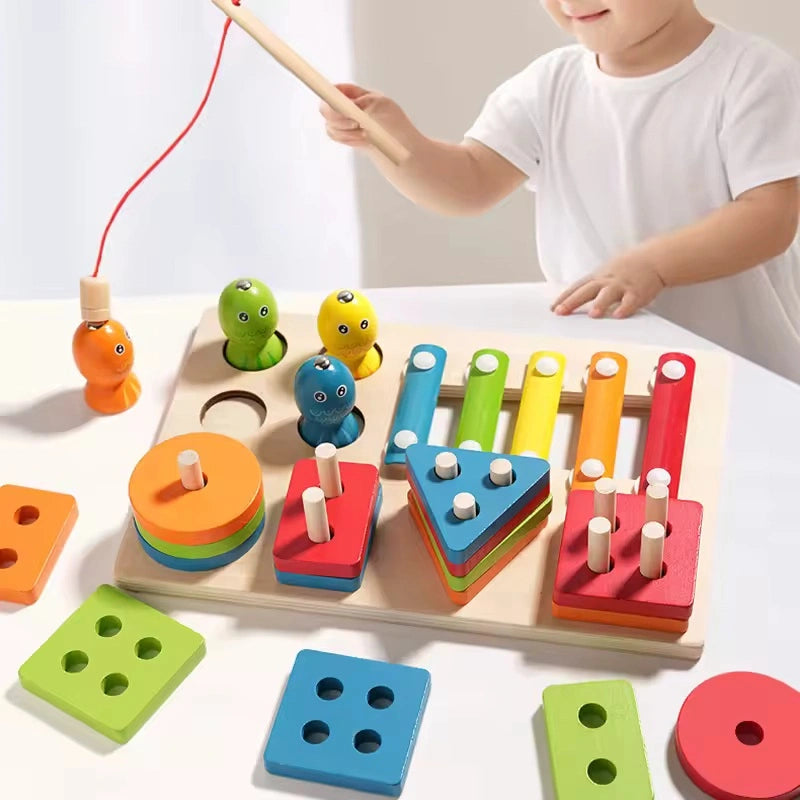 Juego Didáctico & Pesca Montessori                     3 en 1🎣