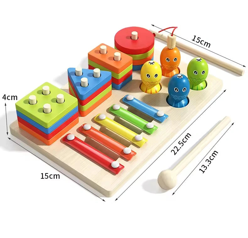 Juego Didáctico & Pesca Montessori                     3 en 1🎣